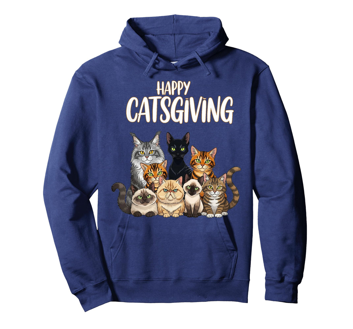 Funny Thanksgiving Cat Lovers Gift Happy Catsgiving T-Shirt