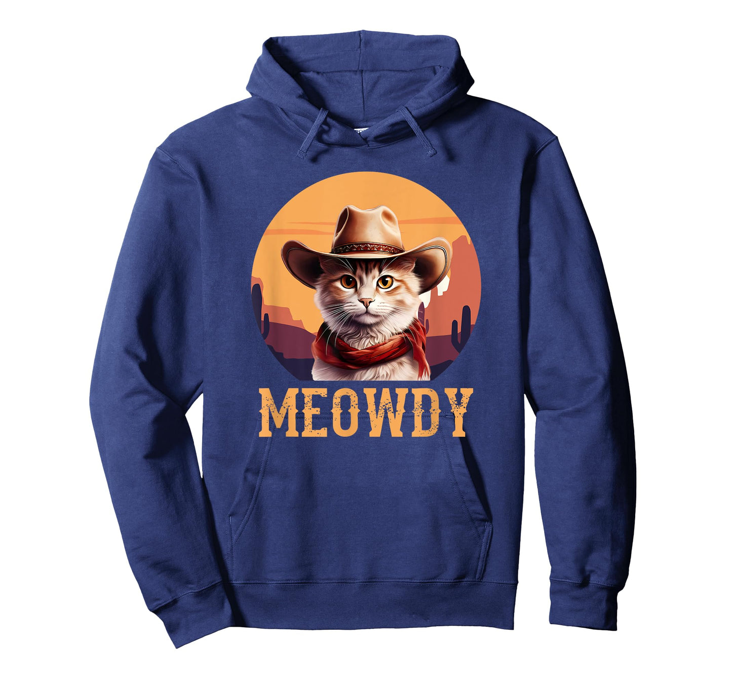 Meowdy Cat Cowboy Hat Funny Vintage Graphic T-Shirt