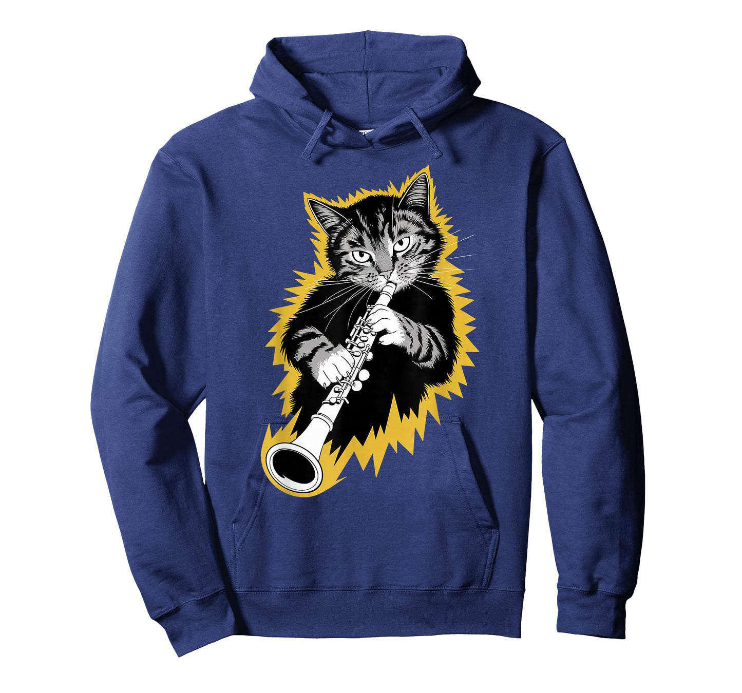 Musik Cat Playing Clarinet instrument on Cat Clarinetist T-Shirt