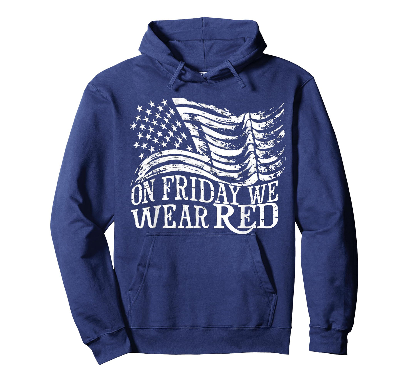 On Friday We Wear Red American Flag Military Supportive T-Shirt