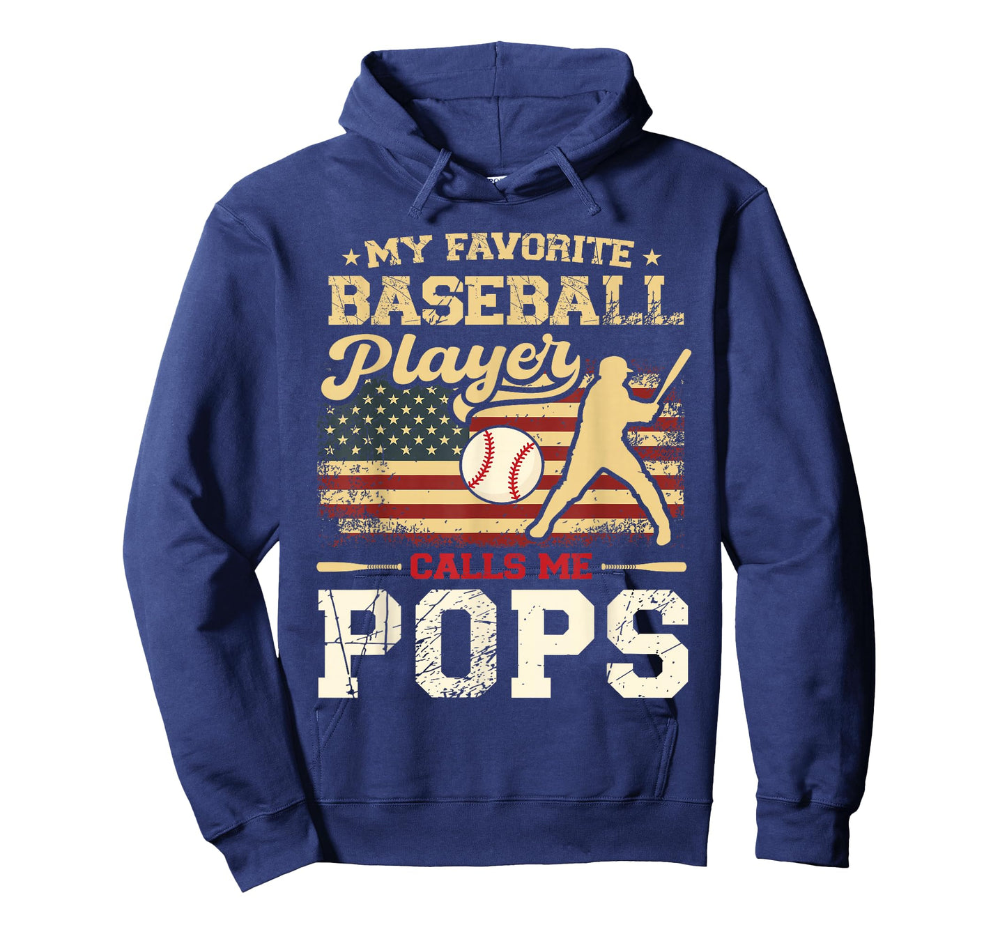 My Favorite Baseball Player Calls Me Pops US Flag T-Shirt