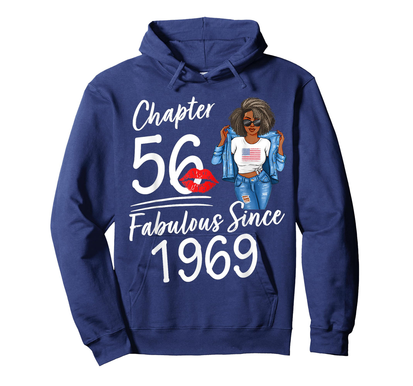 Chapter 56 Fabulous Since 1969 56th Birthday Afro Black Girl T-Shirt