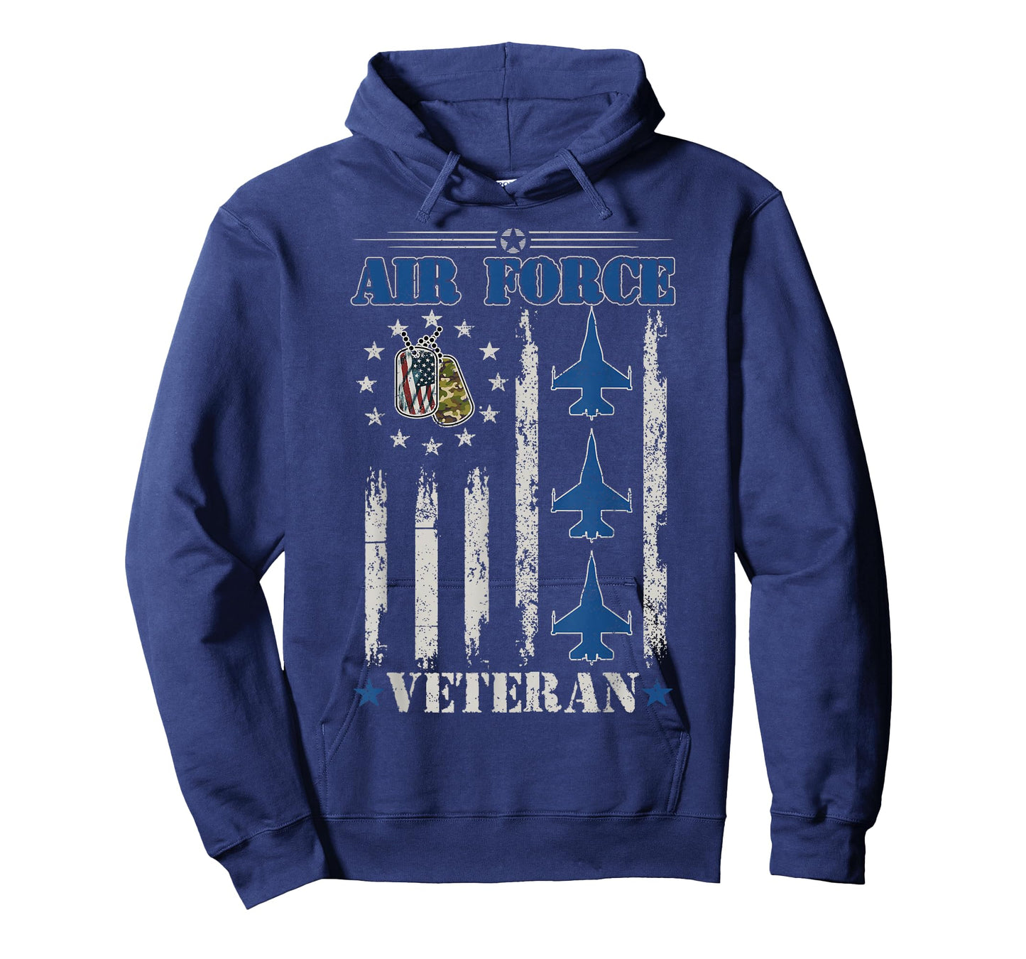 Air Force Veteran Proud Distressed American Flag for Men T-Shirt