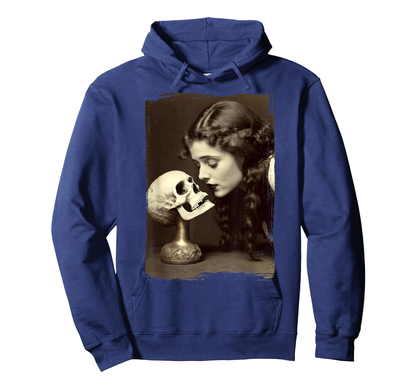 Vintage Witch Sorceress Skeleton Skull Kiss 1910 Photography T-Shirt