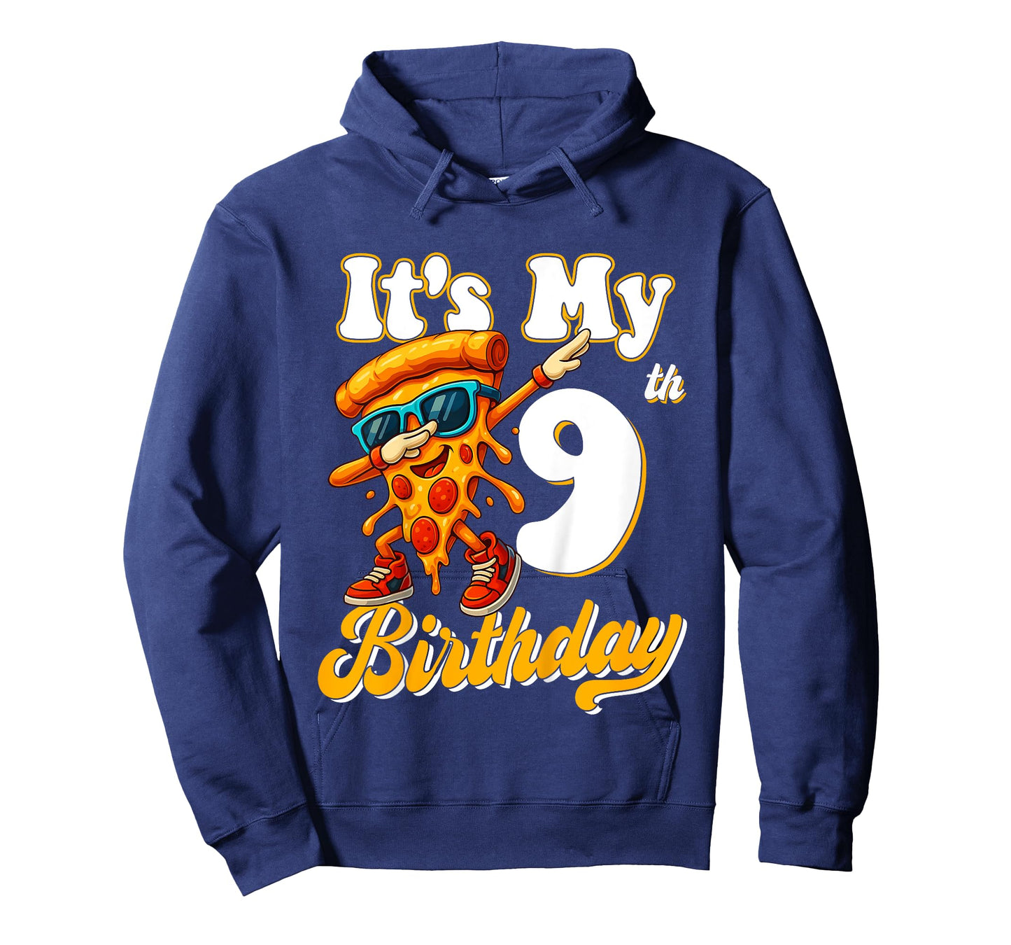 Its My 9th Birthday Dabbing Pizza Boy Girl 9 Years Old T-Shirt