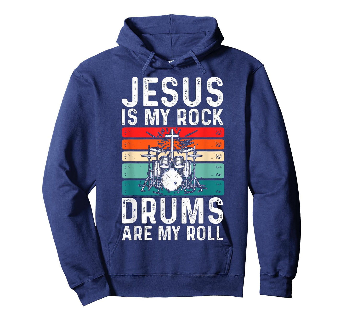 Jesus Is My Rock Drums Are My Roll Christian Drummer T-Shirt