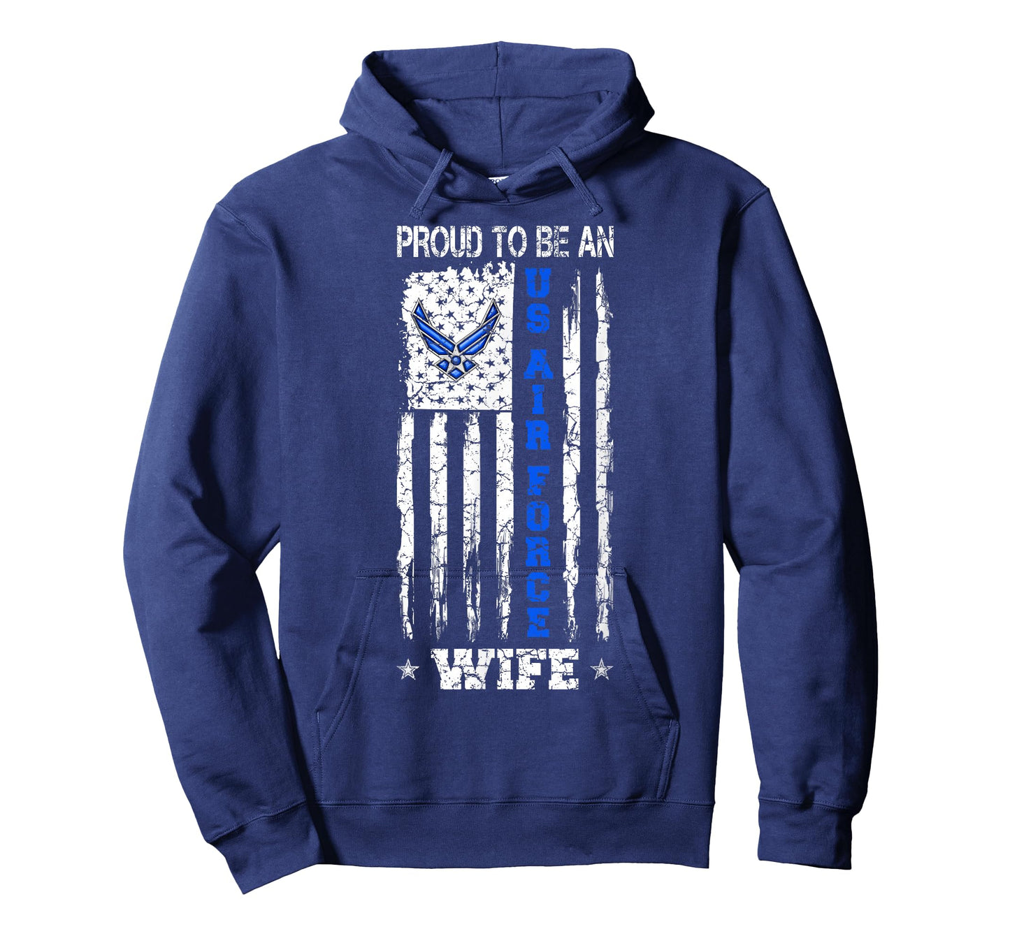 Vintage USA Flag Proud To Be An US Air Force Wife T-Shirt
