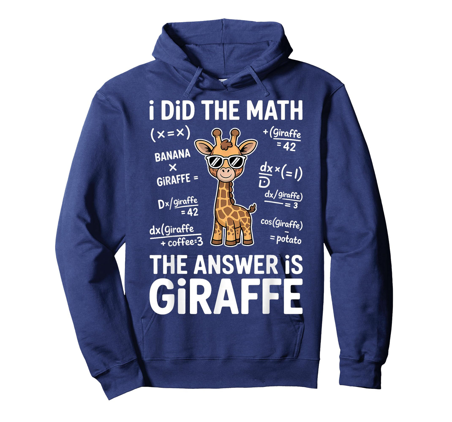 I Did The Math The Answer is Giraffe Funny Math T-Shirt