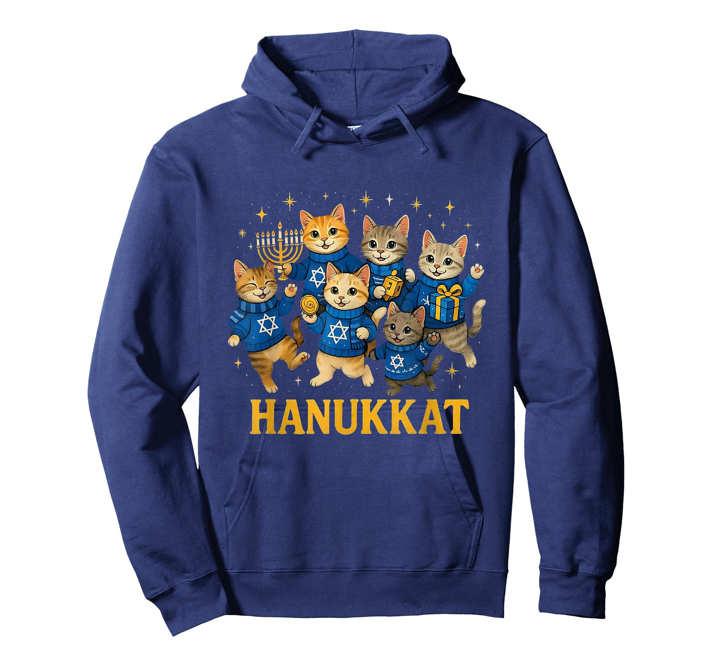 Hanukkat Cute Cats Hanukkah Menorah Design T-Shirt