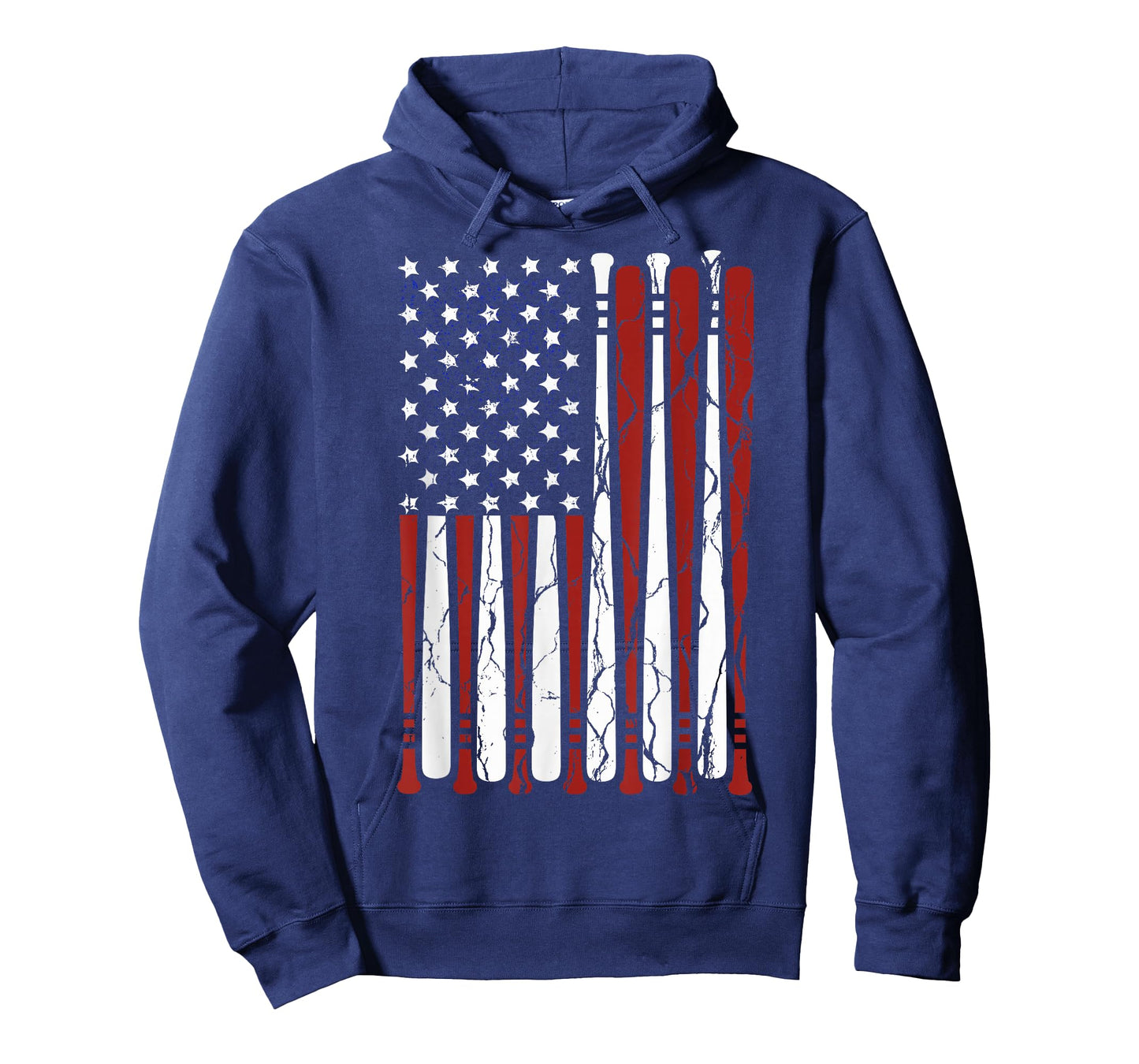Vintage American Flag Baseball Men Boys Apparel Dad 4th July T-Shirt