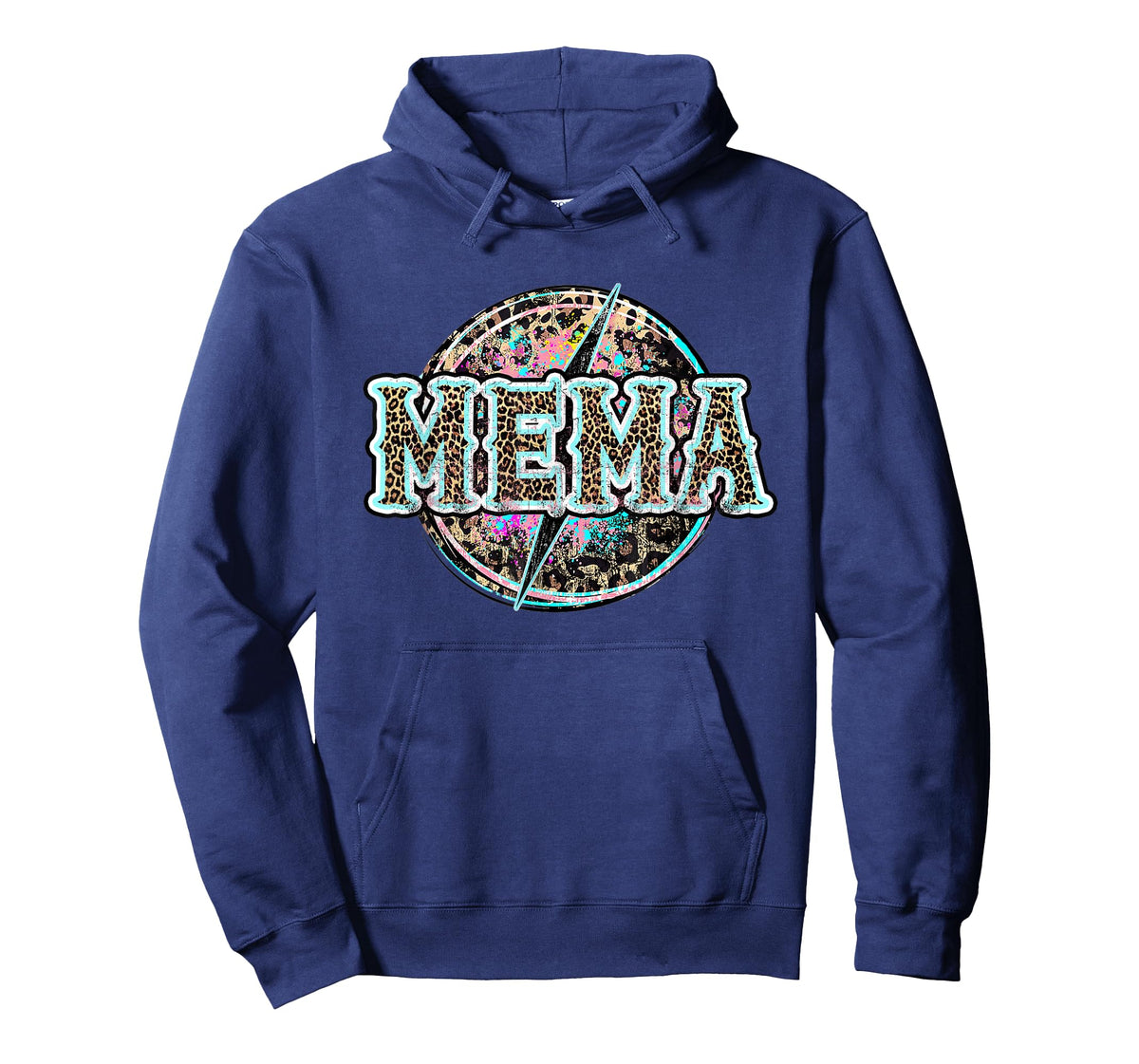 Mema Lightning Bolt Leopard Cheetah Print Western T-Shirt