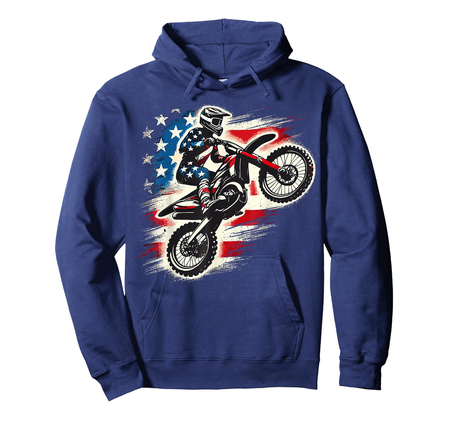 Dirt Bike American Flag 4th of July Motocross T-Shirt