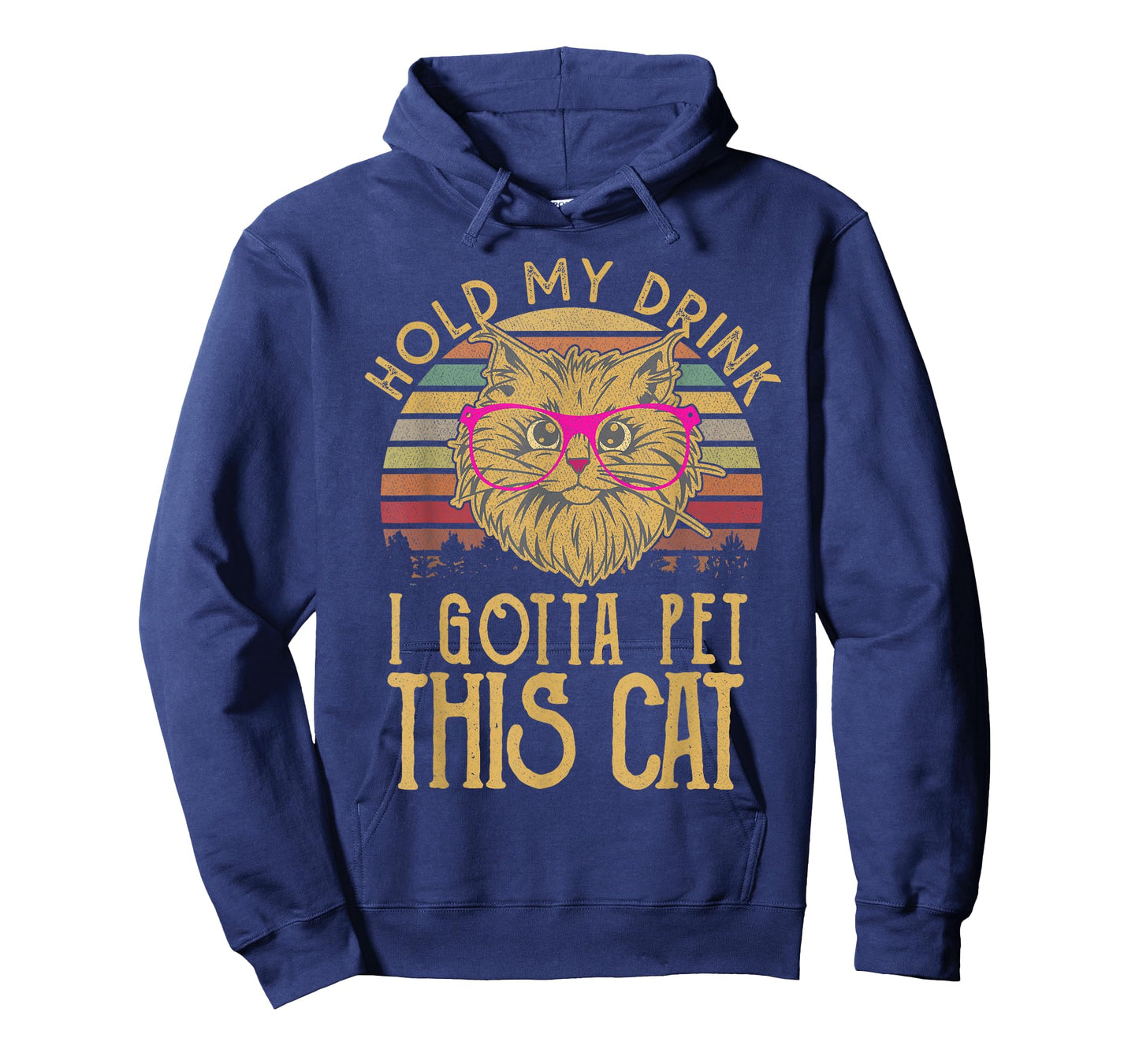 Hold My Drink I Have To Pet This Cat Funny kitten Lover Gift Men Women T-Shirt