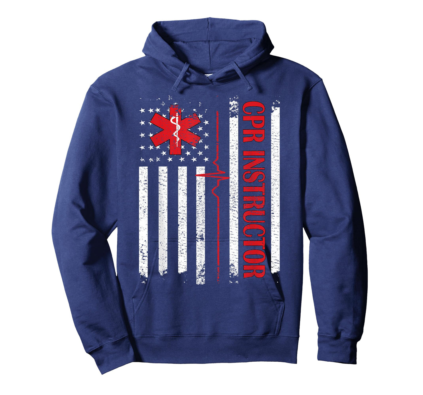 CPR Instructor American Flag EMS First Aid AED Certified CPR T-Shirt