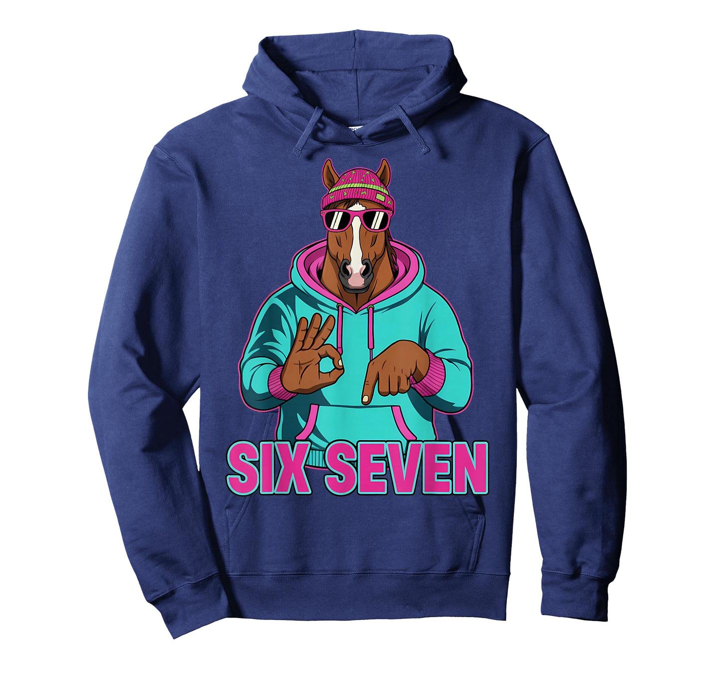 Six Seven Meme Cute Horse 67 Funny Gen Z Apha Slang T-Shirt
