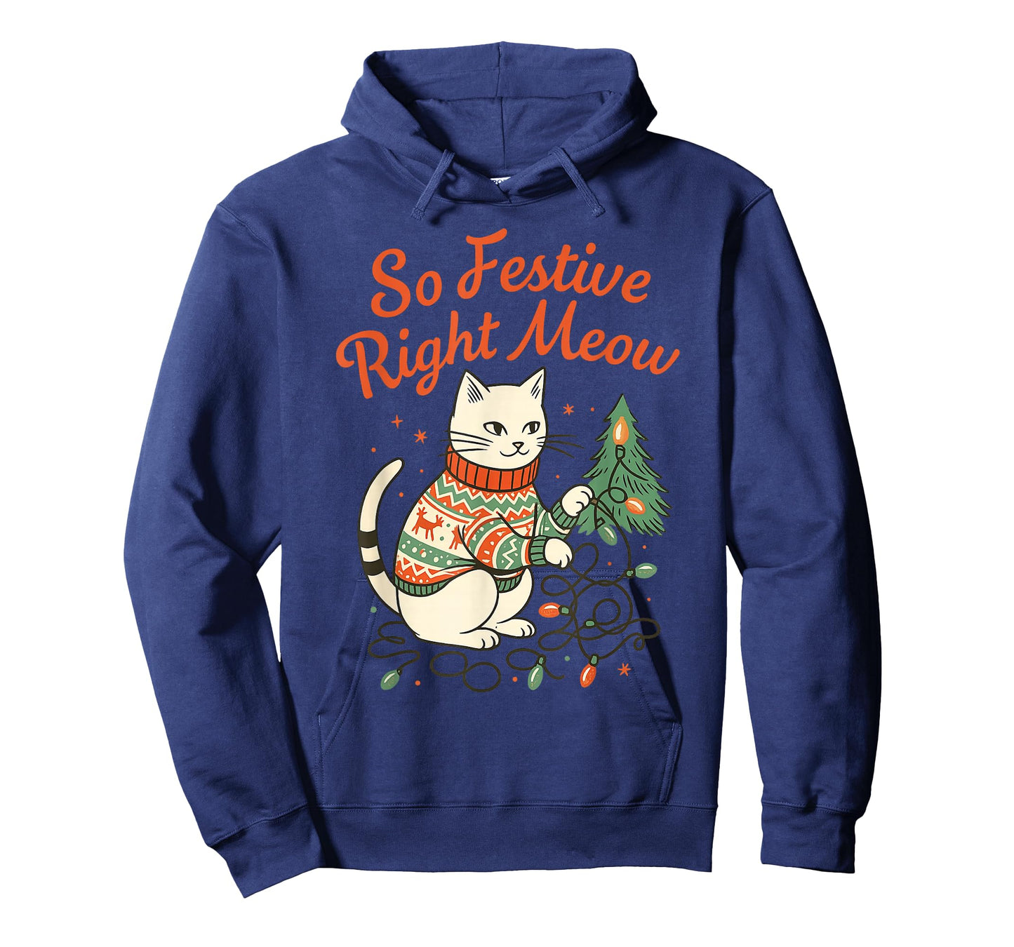 So Festive Right Meow Funny Cat Christmas Santa Holiday T-Shirt