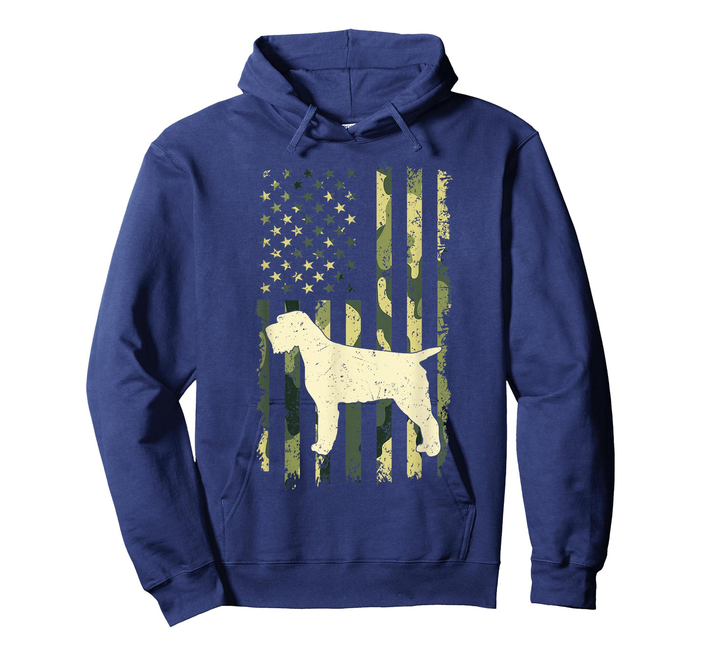 Wirehaired Pointing Griffon Shirts Camouflage American Flag T-Shirt for Women Kids Men