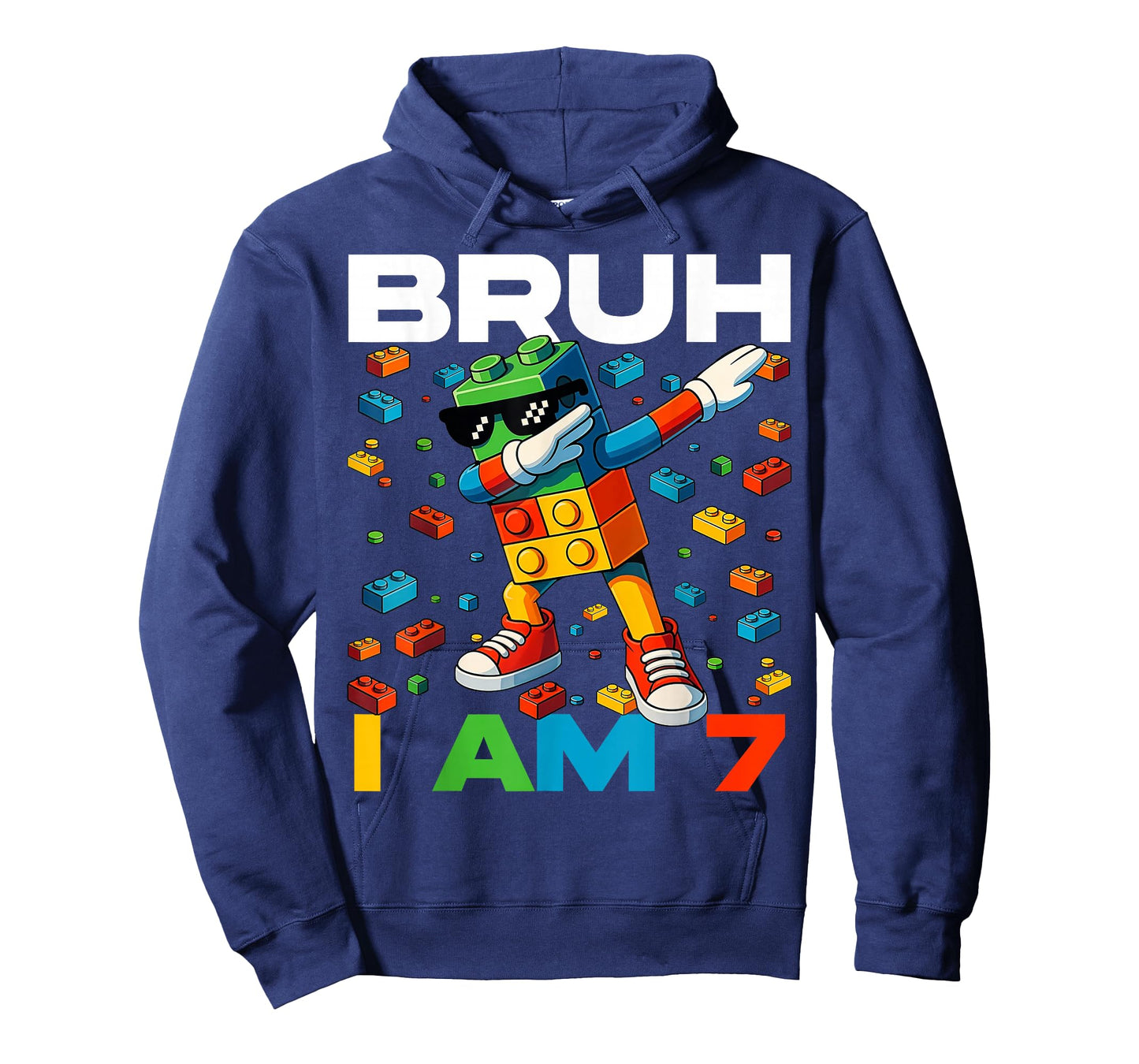 Master Builder Blocks Bricks Bruh It's My 7th Birthday T-Shirt