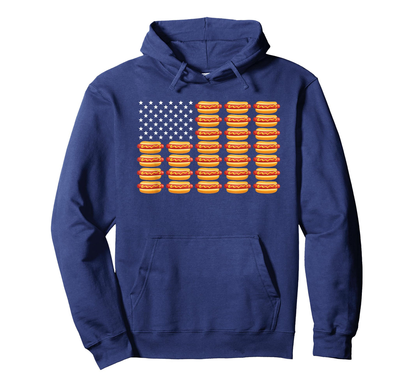Hot Dog American Flag July 4th Patriotic Summer BBQ Funny T-Shirt