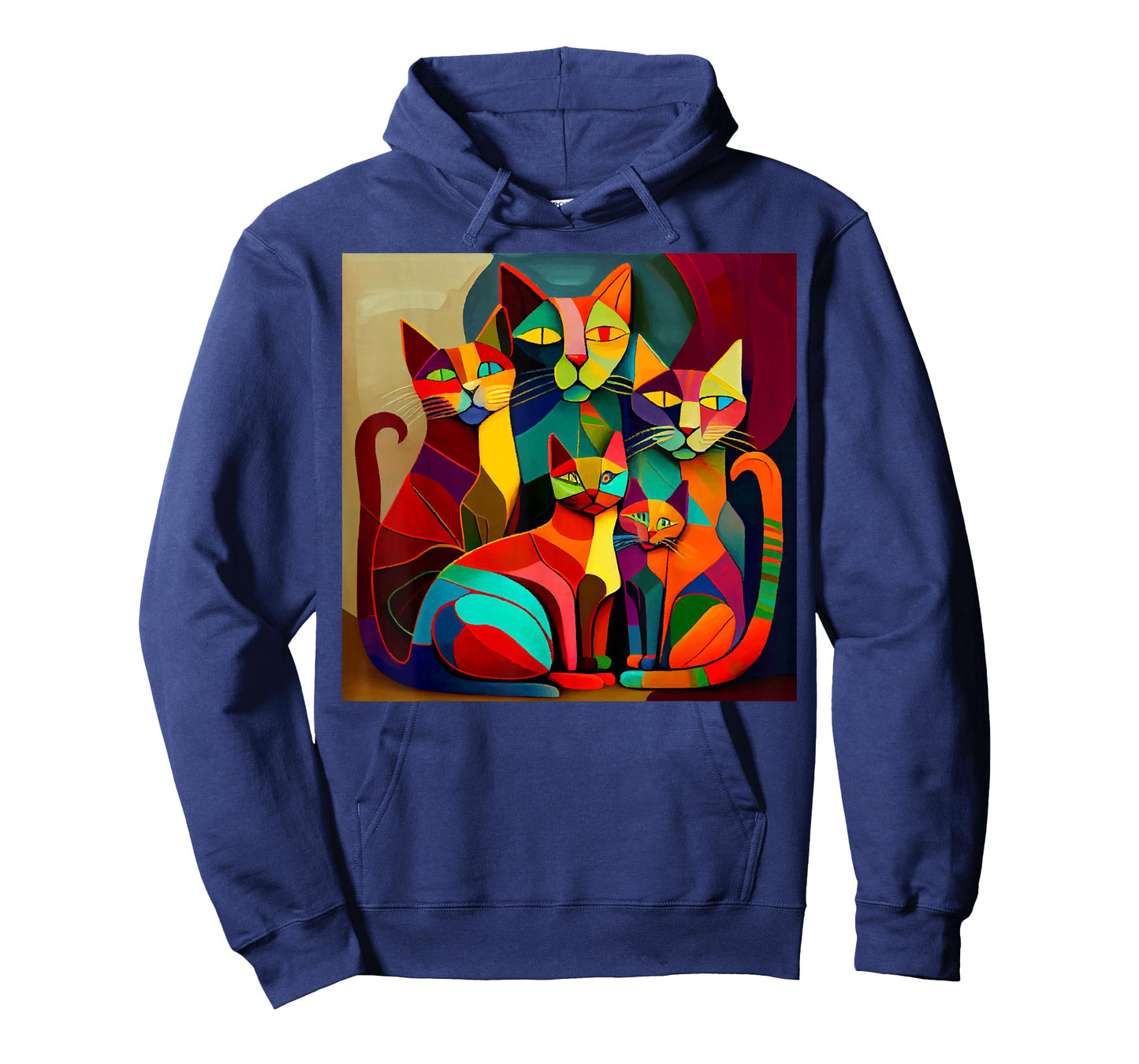 Abstract Colorful Woman Picatsso Cat Designs T-Shirt
