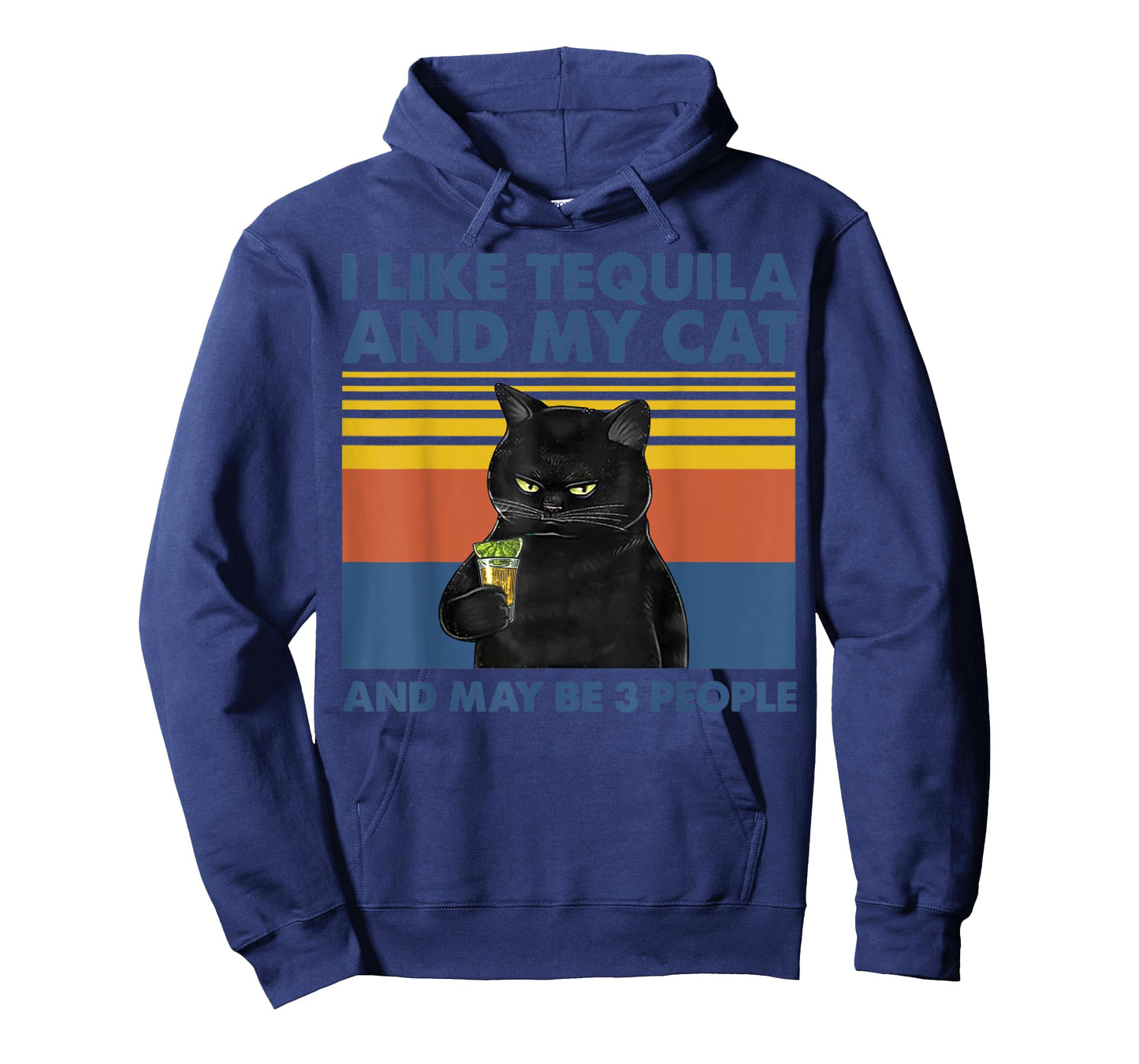 I Like Tequila And My Cat And Maybe 3 People Vintage T-Shirt