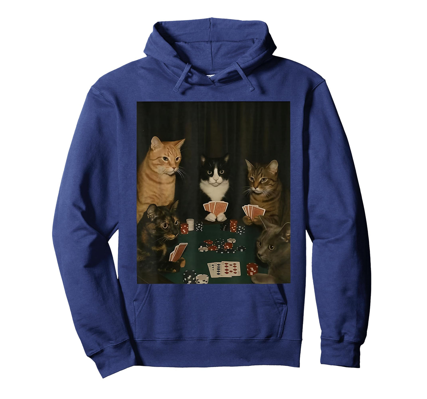 Retro Funny Cats Playing Poker Meme Graphic T-Shirt