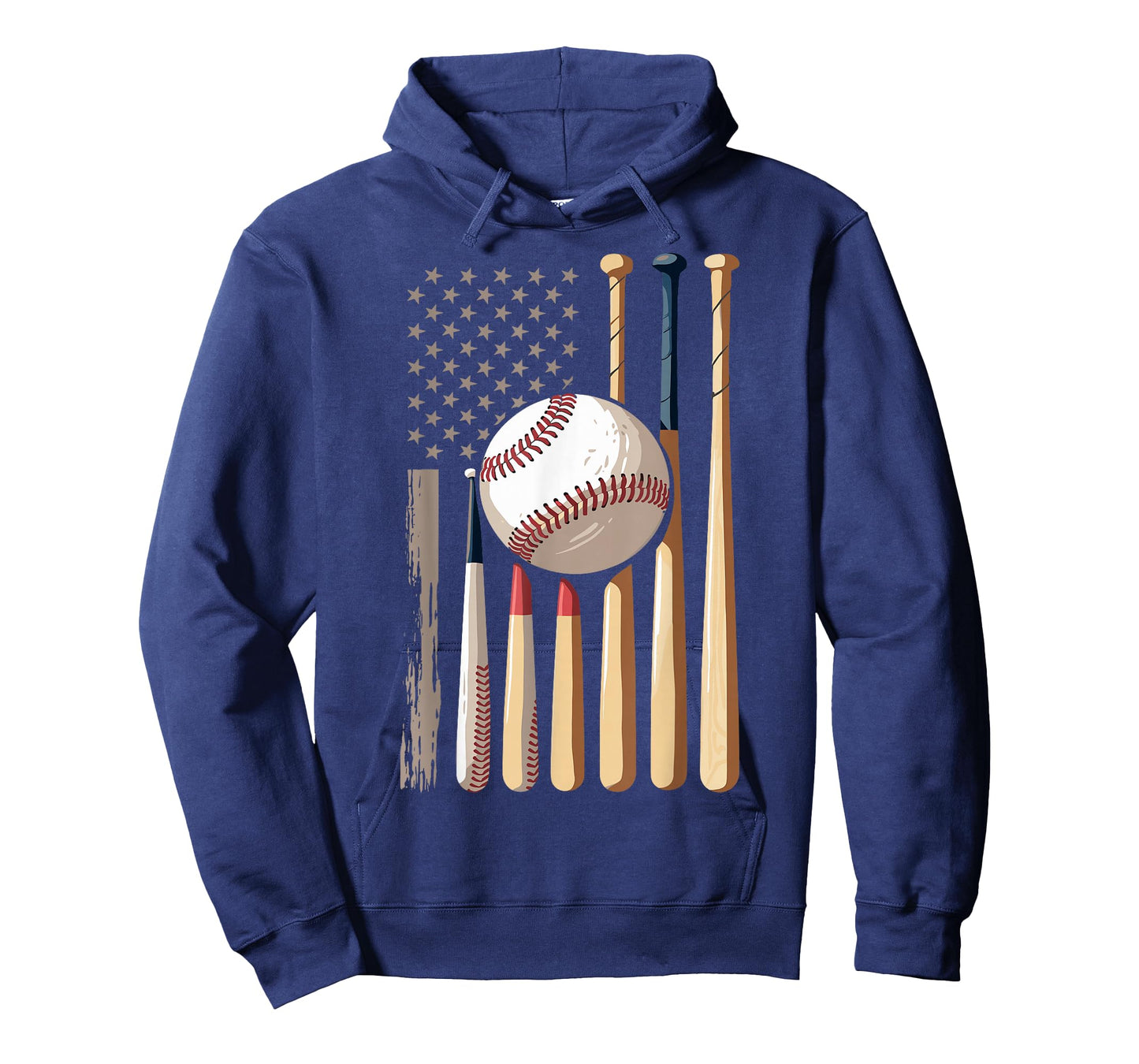 Baseball American Flag T-Shirt