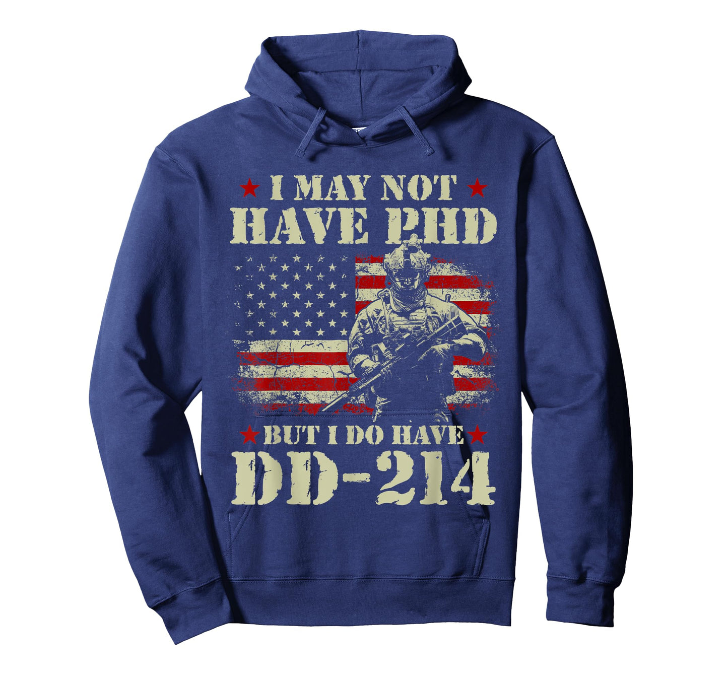 Vintage USA Flag I May Not Have PHD But I Do Have DD-214 T-Shirt
