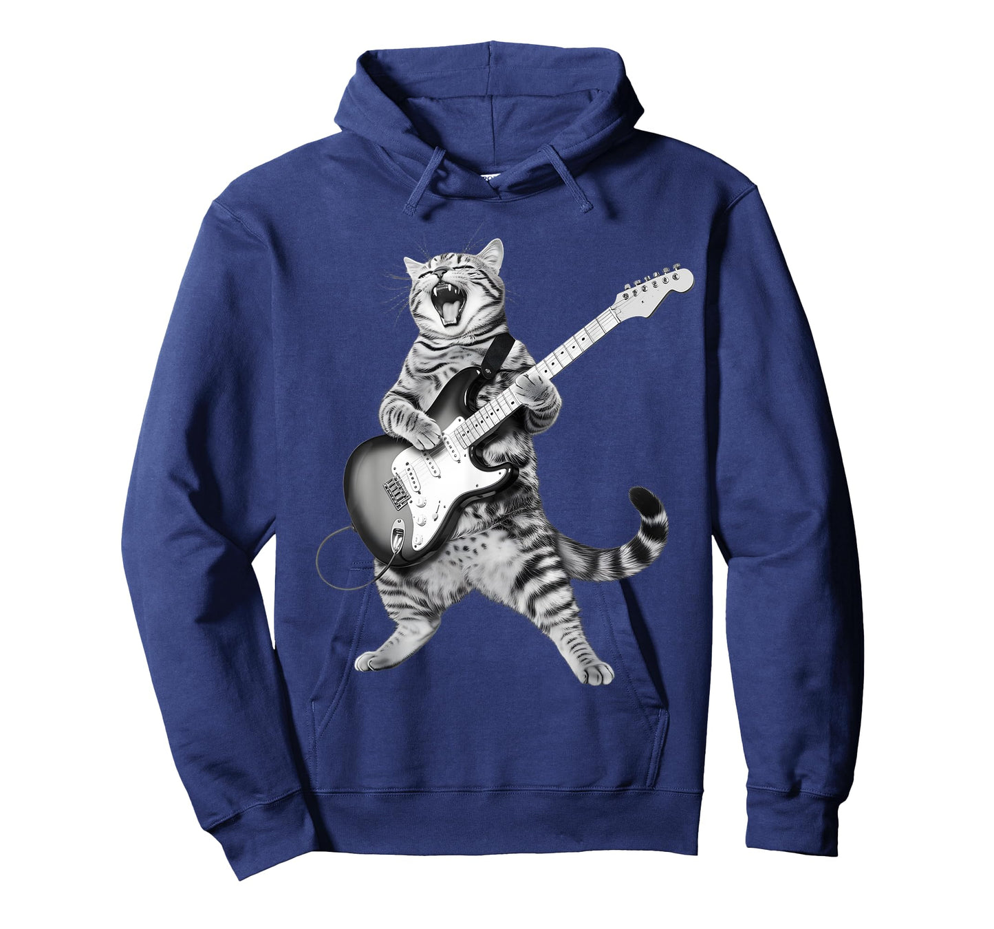 Cat Playing Guitar Rock Star Rock and Roll For Men Women Kid T-Shirt
