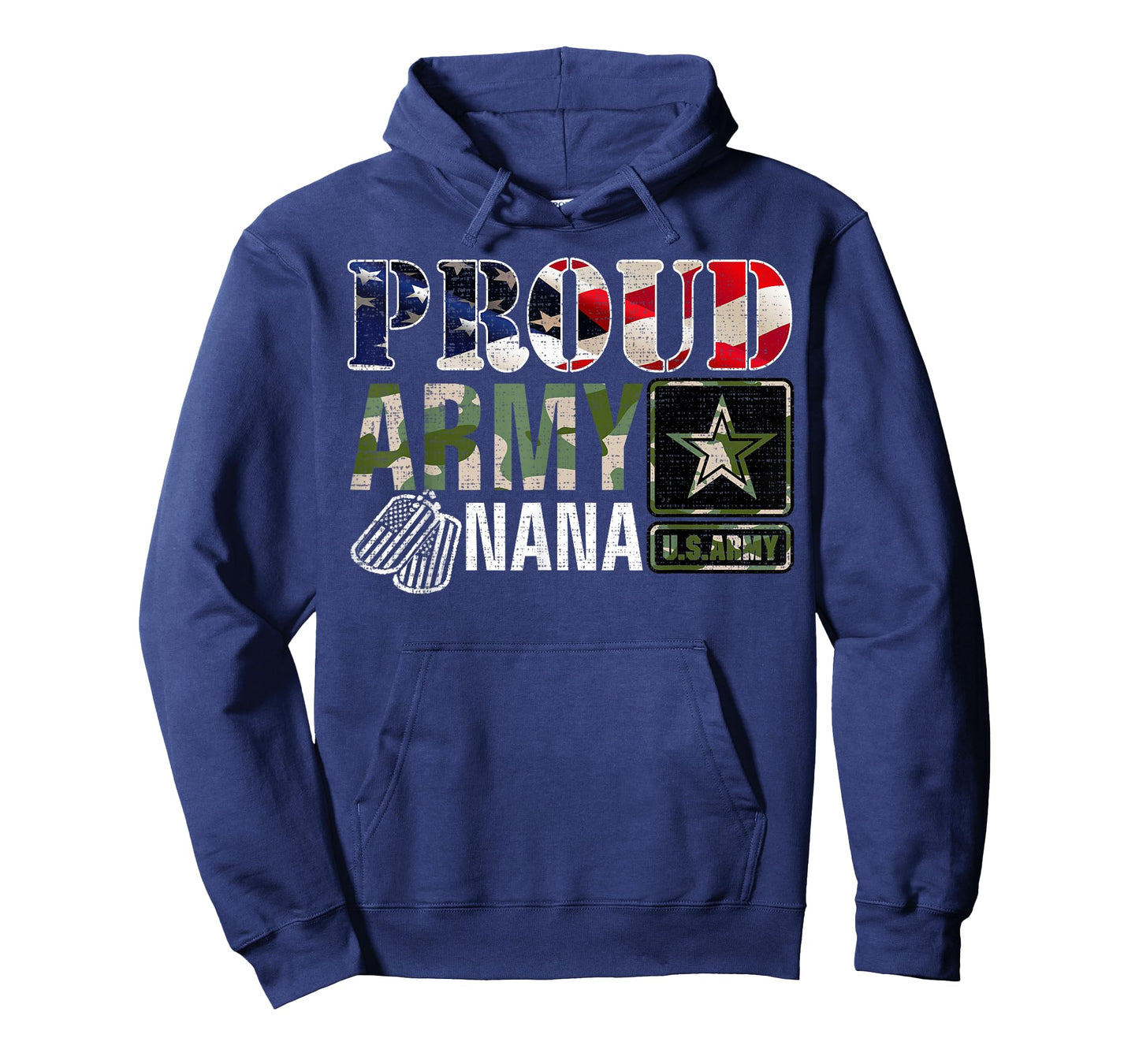 Vintage Proud Army Nana Camo With American Flag Gift T-Shirt