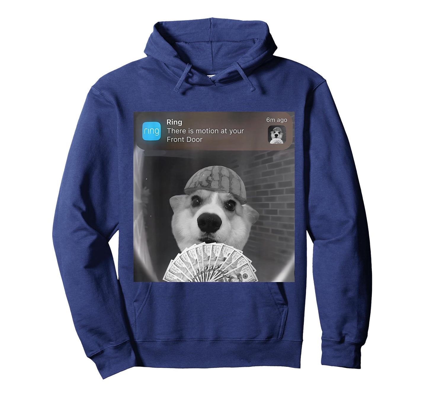 Ring There is Motion at Your Front Door Funny Meme Cute Dog T-Shirt