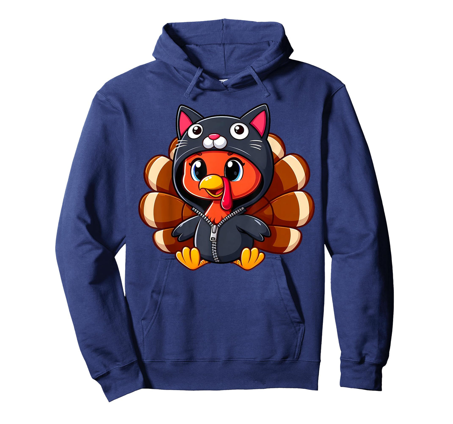 Turkey Costume Cat Funny Thanksgiving Turkey Women Men T-Shirt