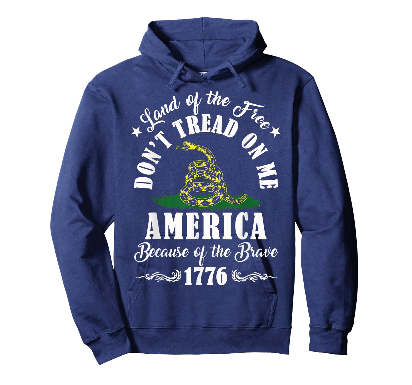 Land of Free Don’t Tread On Me American Because of The Brave T-Shirt