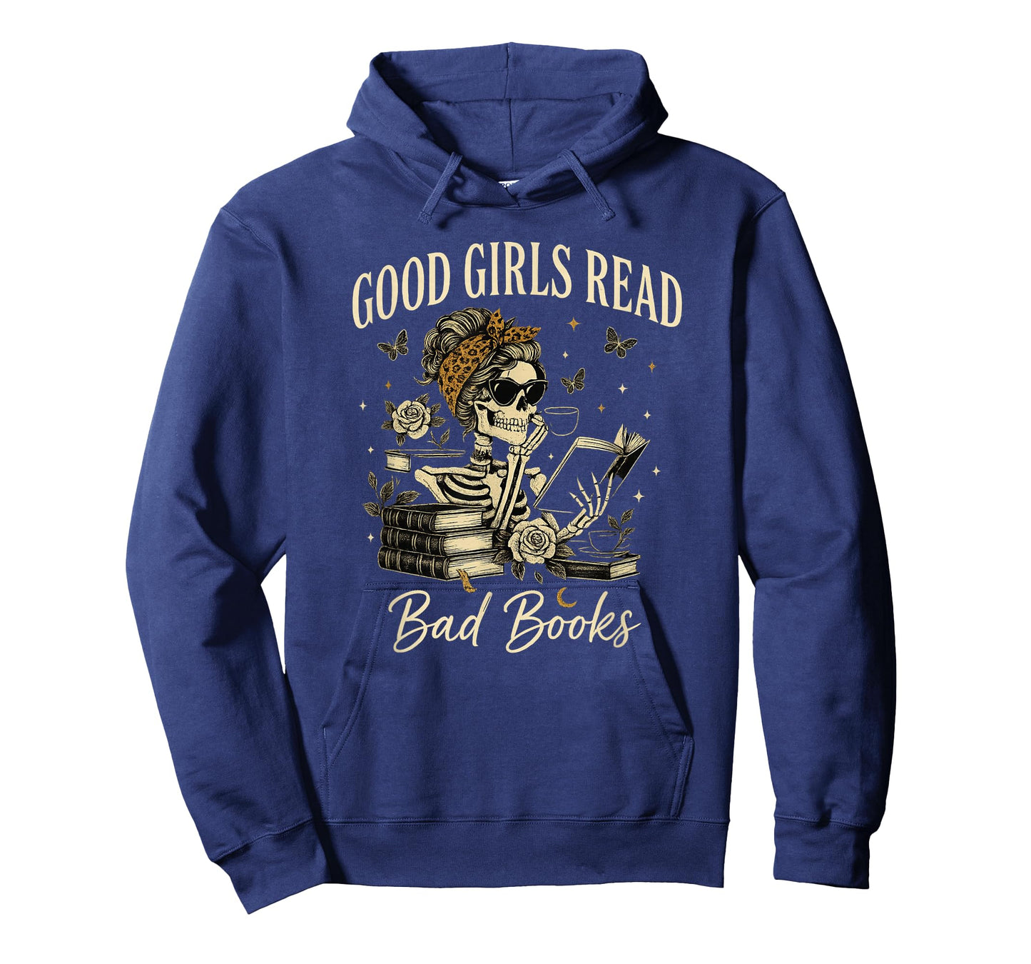Good Girls Read Bad Books Vintage Skeleton Reader T-Shirt