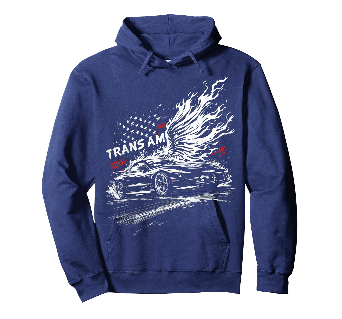 Trans Am Muscle Car 1990's Patriotic Flame USA Flag Trans AM T-Shirt