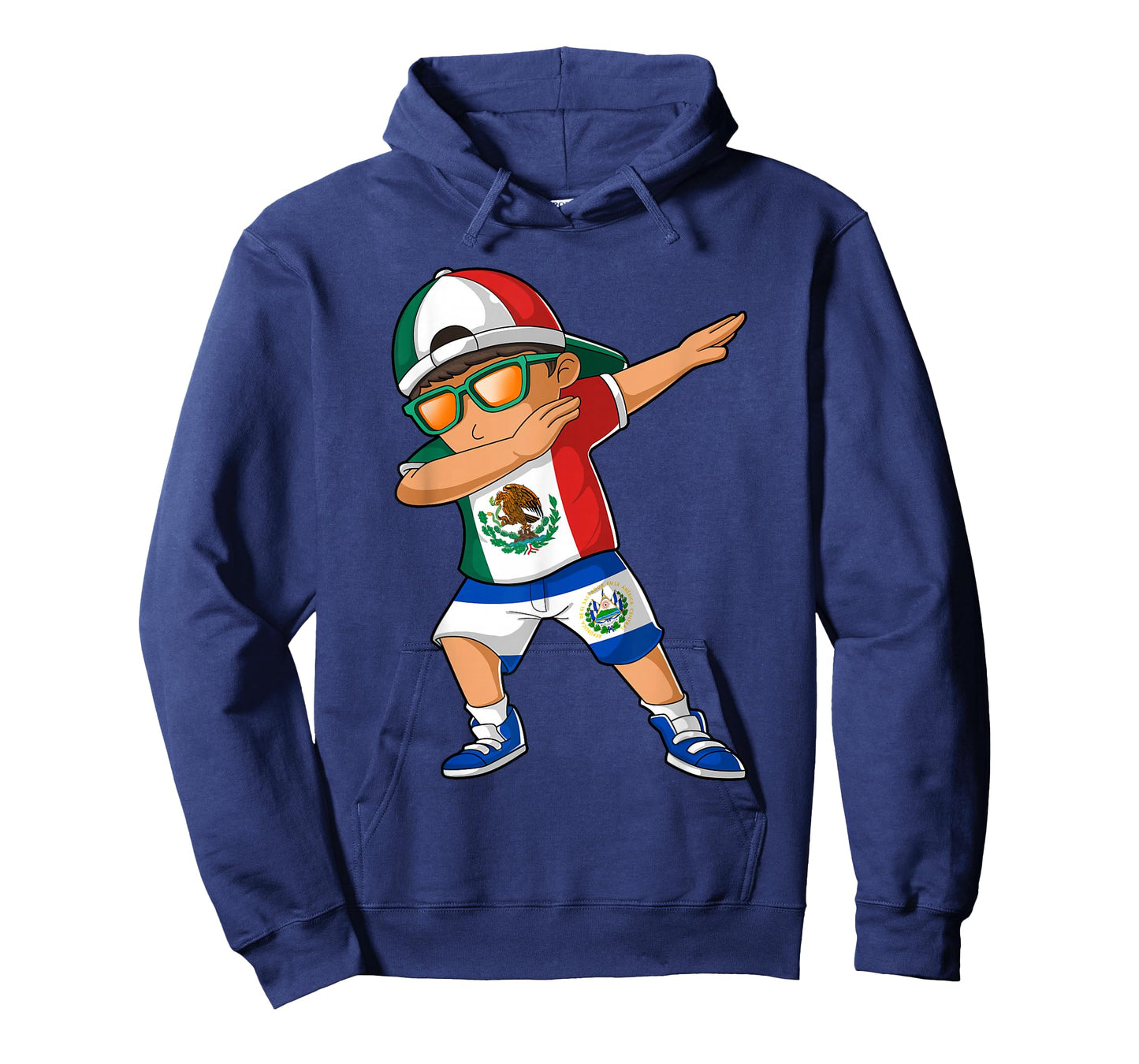 Half Mexican Half Salvadoran Boy Mexico El Salvador Flag T-Shirt
