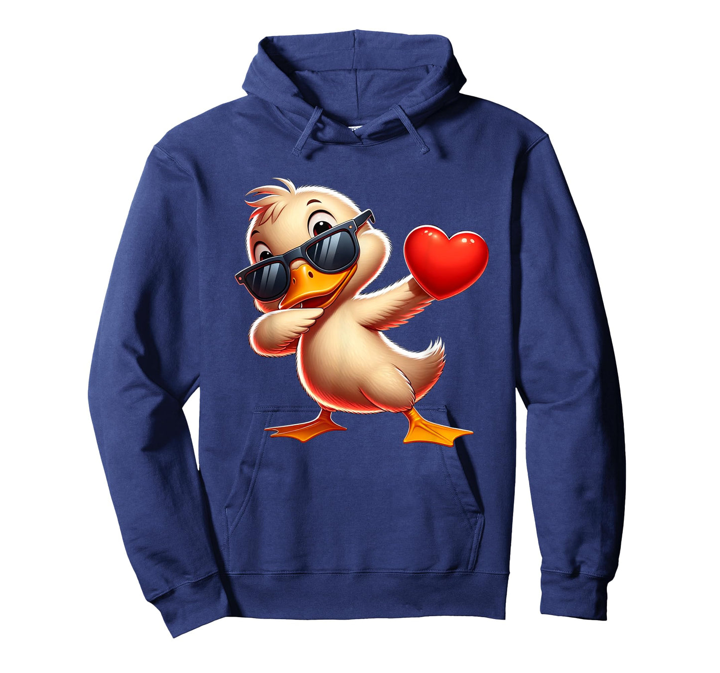Cute Funny Cool Duck Dabbing Heart Valentines Day T-Shirt