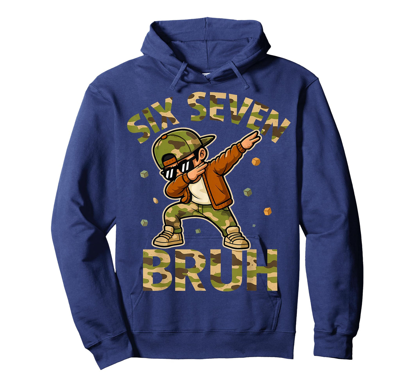 Six Seven Bruh 67 Meme 6 7 Dabbing Boys Camo Hunter Kid Teen T-Shirt