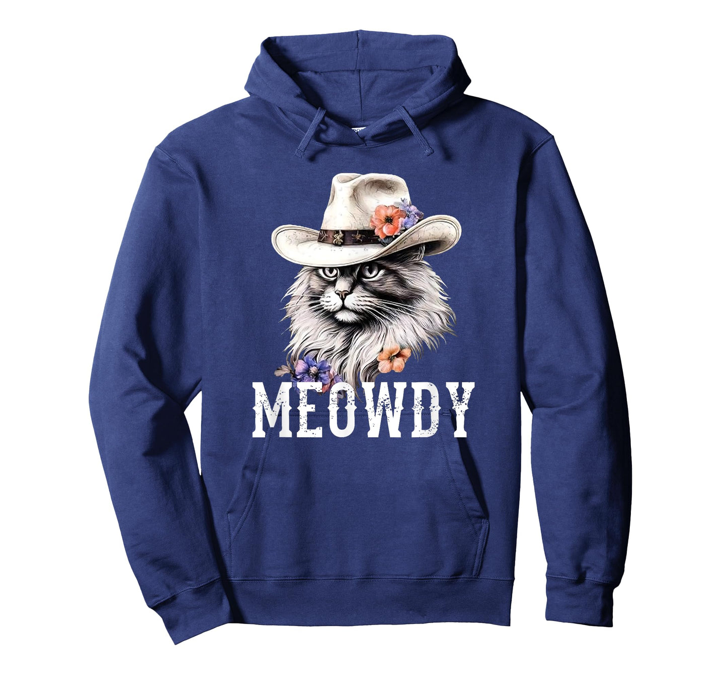 Meowdy Cat Cowboy Hat Funny Vintage Graphic T-Shirt