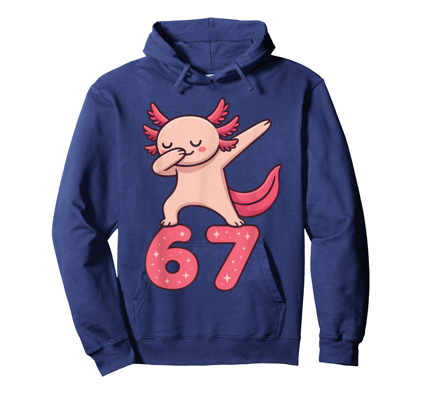 Axolotl Dabbing 67 Meme Six Seven Funny Gen Alpha T-Shirt