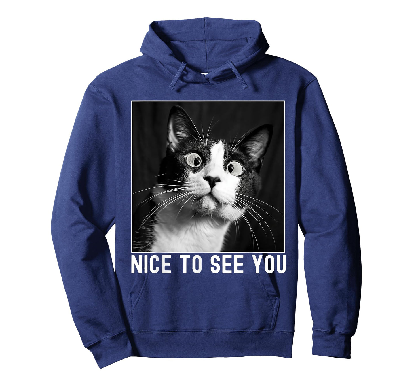 Funny Cat Nice To See You Cross Eyed Funny Joke Meme T-Shirt