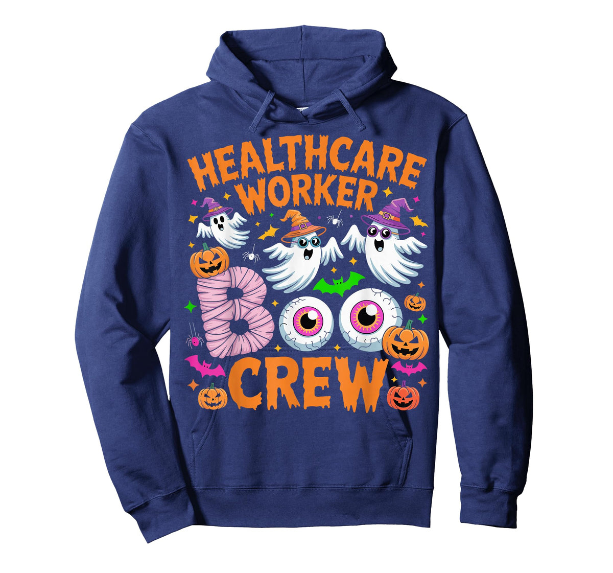 Healthcare Worker Crew Pumpkin Spooky Halloween Nurse T-Shirt