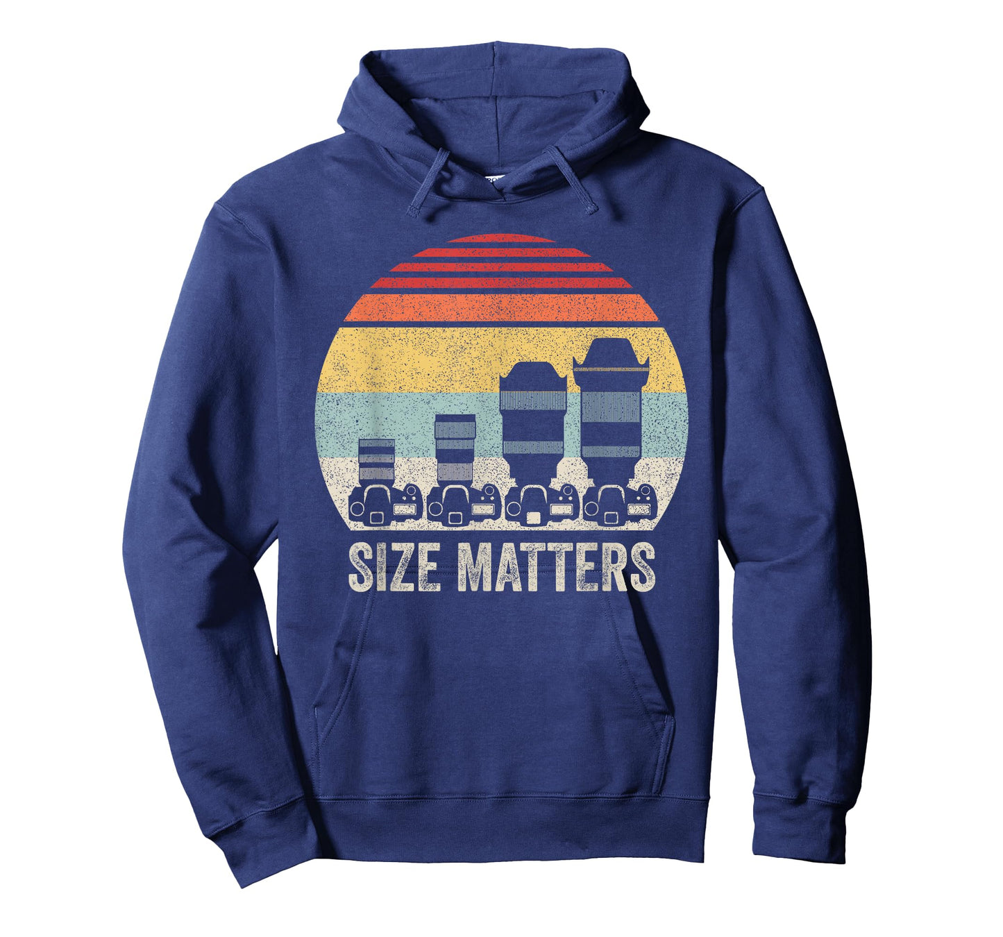Catch Some Rays Vintage Retro Funny Photography Camera Lens Size Matters Unisex Adult Black T-Shirt