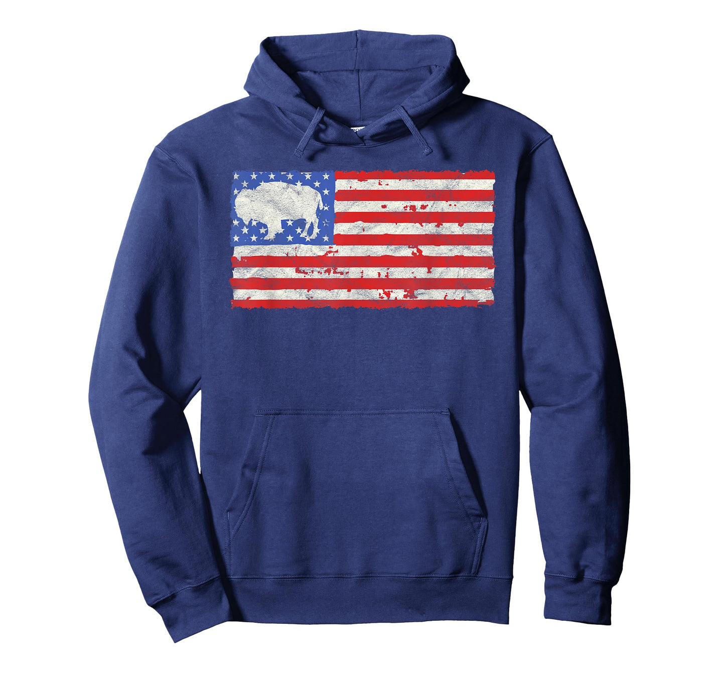 Vintage USA Flag Bison / Buffalo Shirt - Reto Style T-Shirt for Women Kids Men
