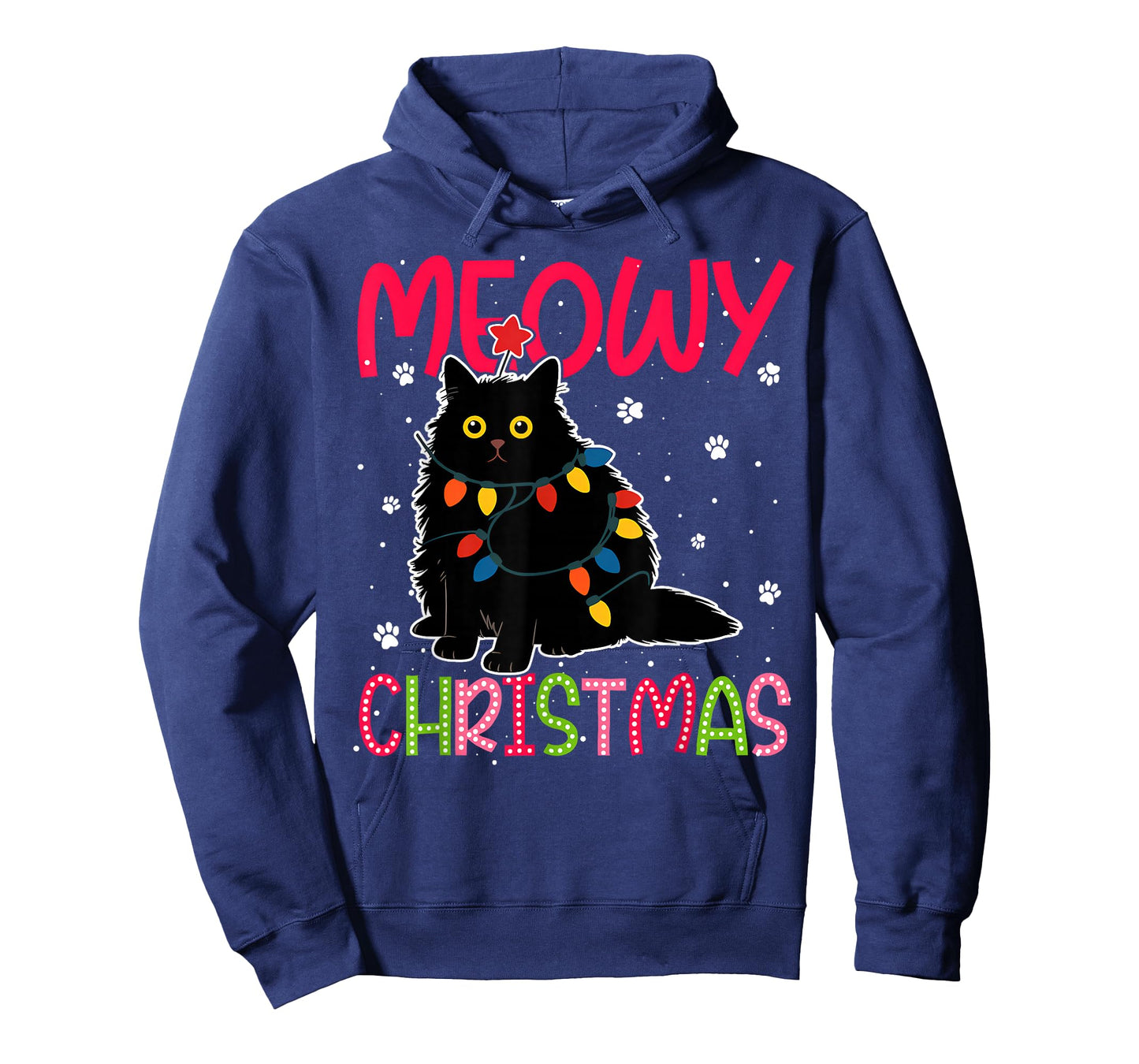 Meowy Catmas Santa Hat Cute Kitten Christmas Cat Lover T-Shirt