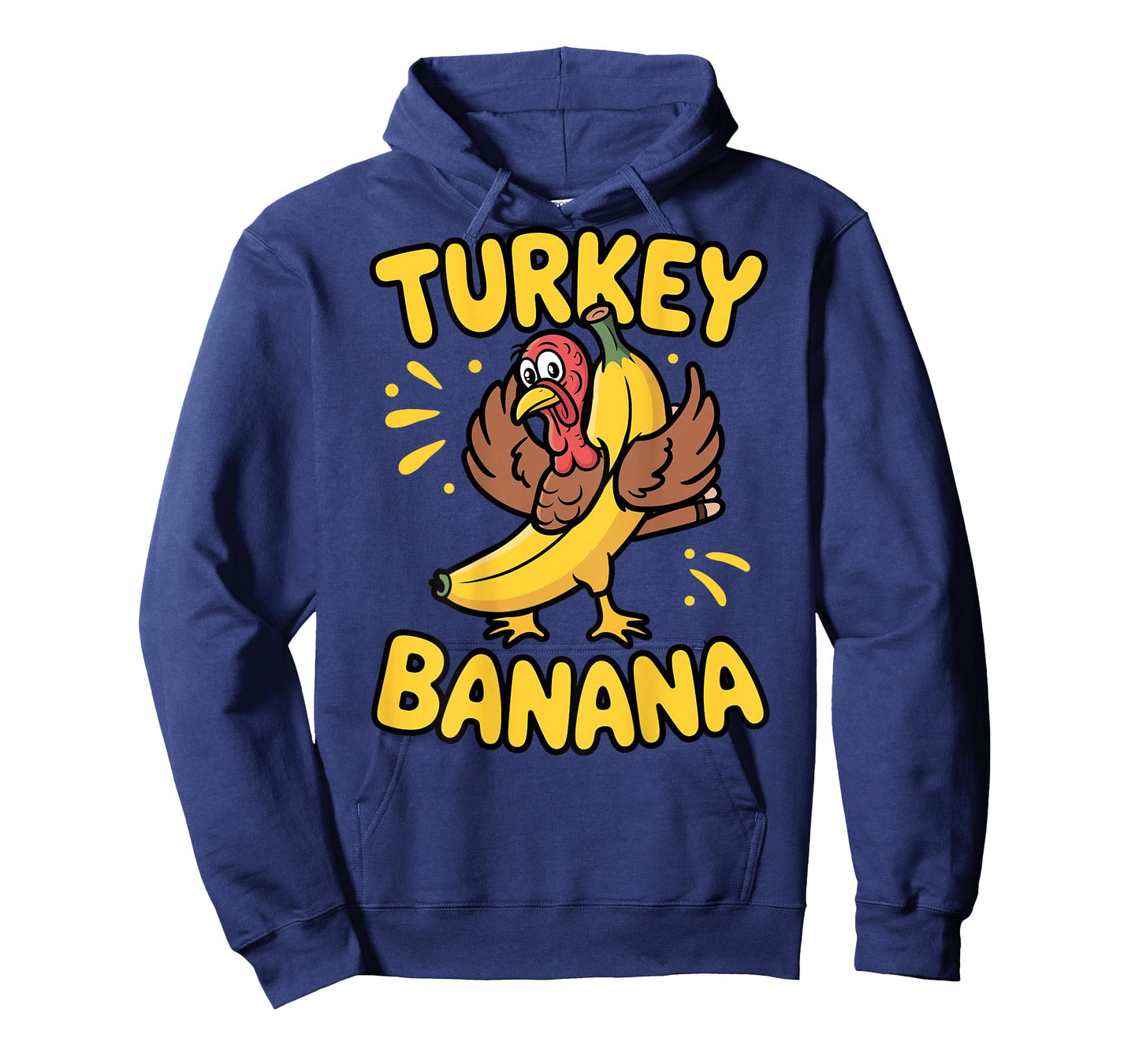 Turkey in Banana Costume Funny Thanksgiving Humor Back T-Shirt