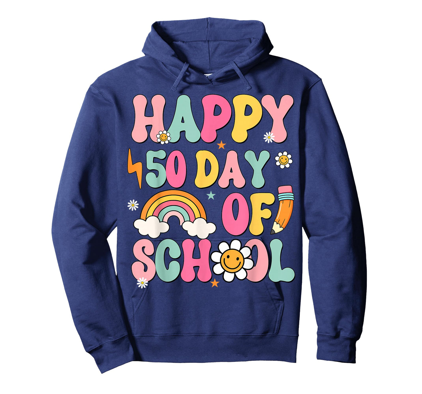 Retro 50 Days of School Happy 50th Day of School Girl Kids T-Shirt
