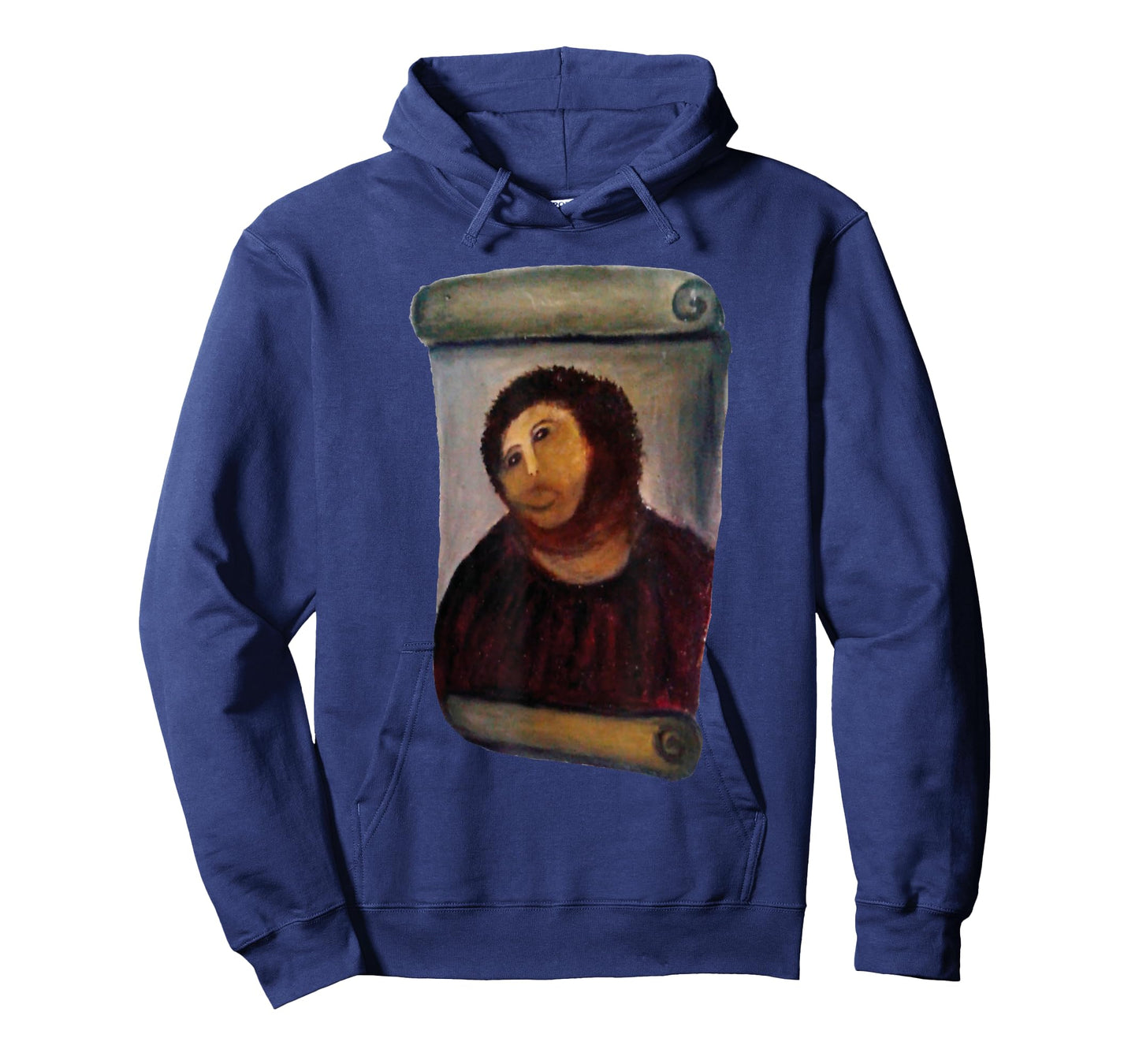 Art Banana Funny Cool T-Shirt: Ecce Homo Cecilia Graphic, Jesus, Dark Red, Unisex, X-Small, Black, Short Sleeve, Cotton 60% Polyester 40%