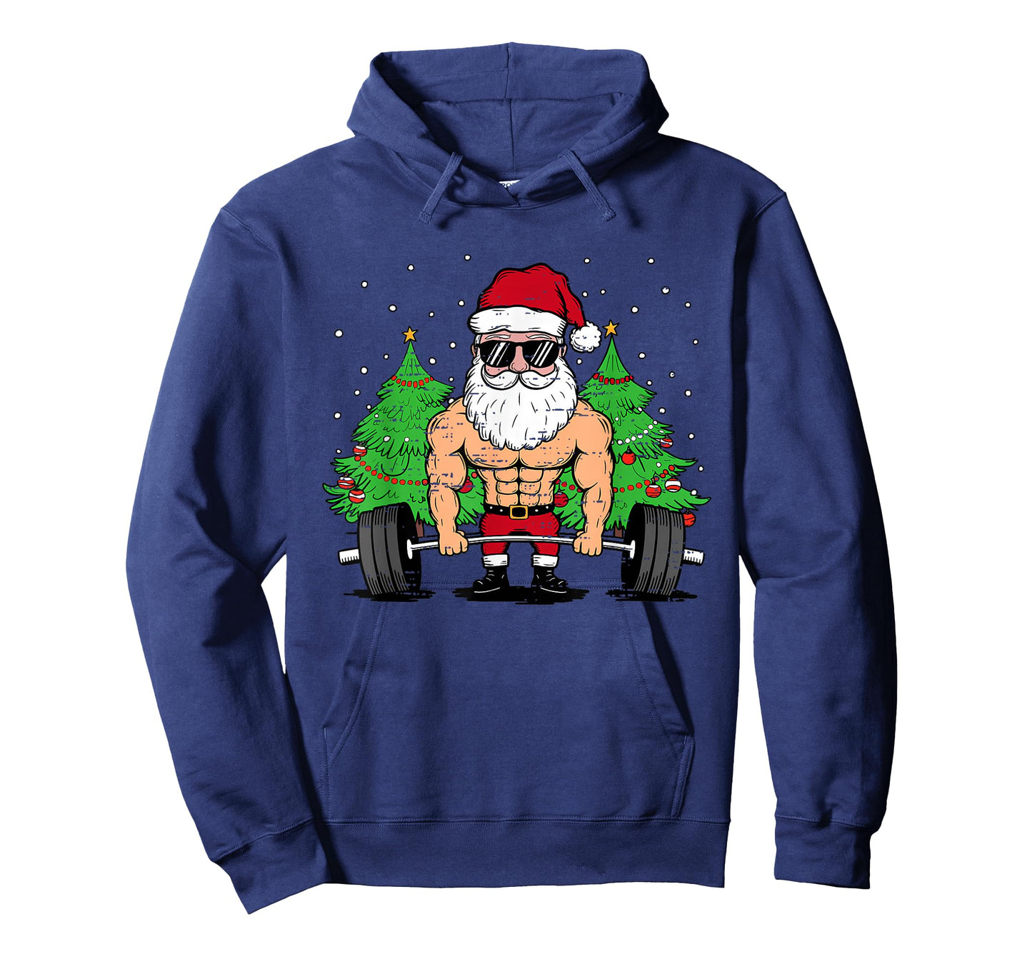 Funny Christmas Santa Deadlift Xmas Weightlift Gym Mens Boys T-Shirt
