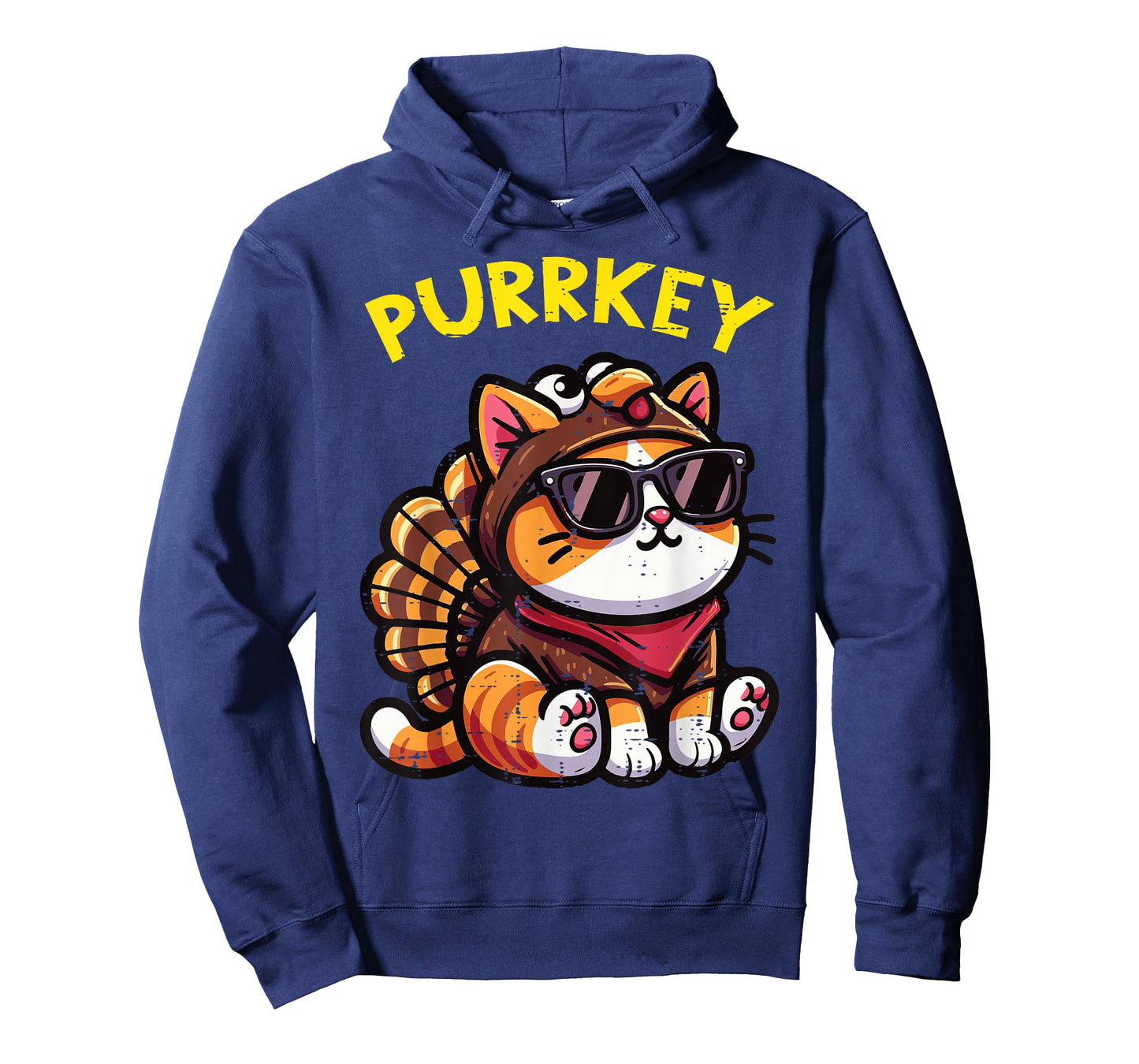 Thanksgiving Cat Turkey Purrkey Fall Women Girls Kids Men T-Shirt